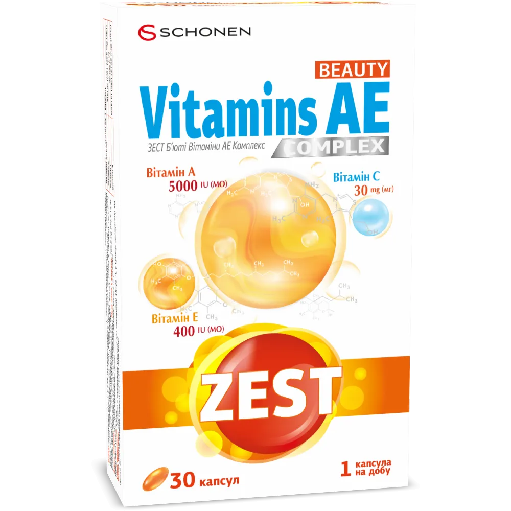 Упаковка ZEST Vitamins AE